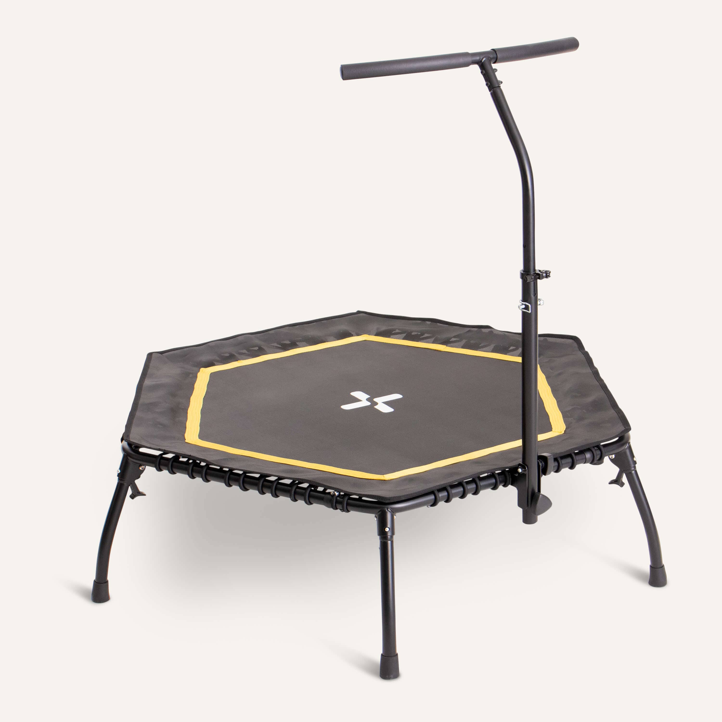 Faltbares Fitness Trampolin mit klappbaren Standbeinen SP-T-2100 SportPlus Gelb 