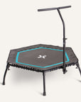 Faltbares Fitness Trampolin mit klappbaren Standbeinen SP-T-2100 SportPlus Petrol 