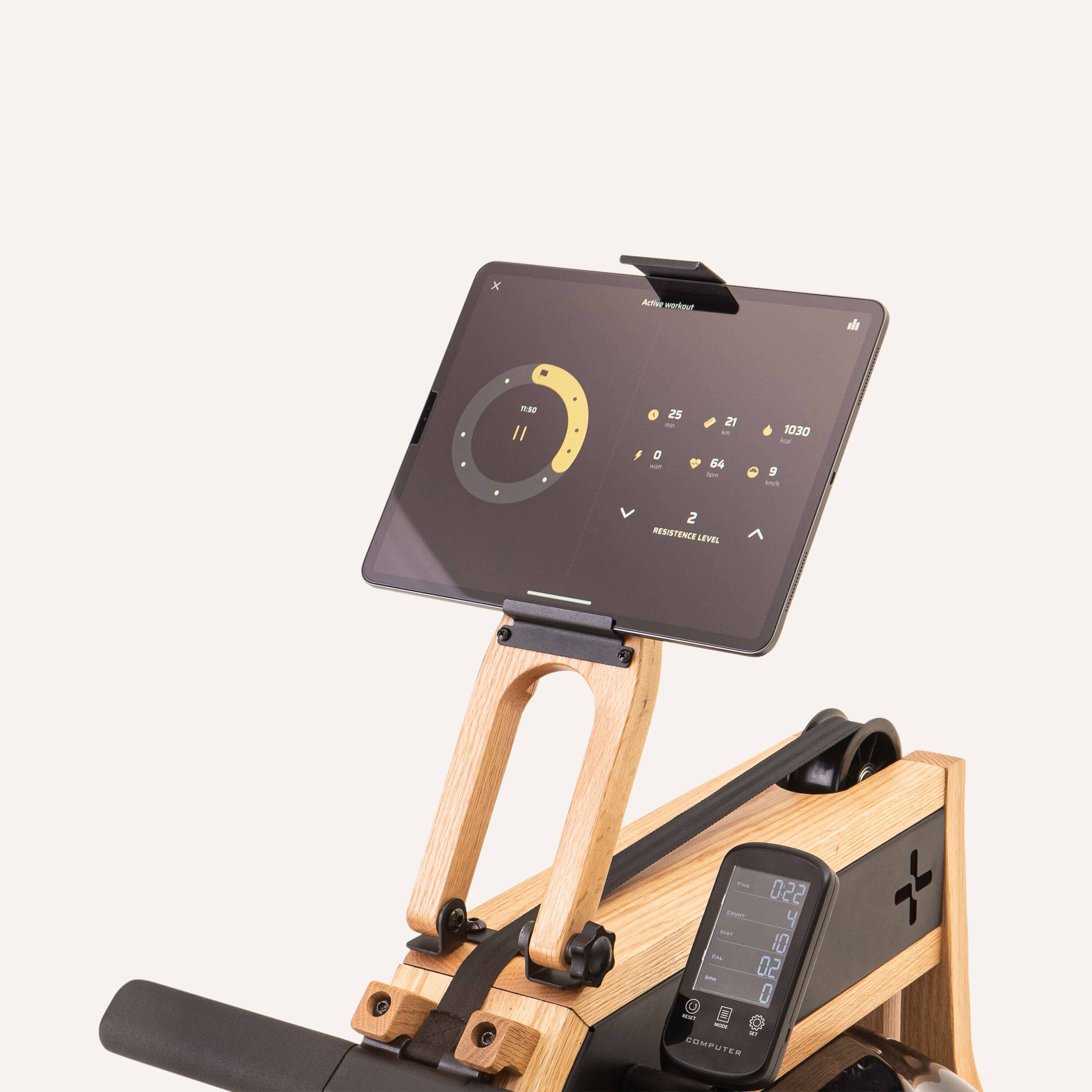 Klappbares Wasserrudergerät aus Eichenholz mit App-Kompatibilität SP-WR-1900-iE SportPlus 