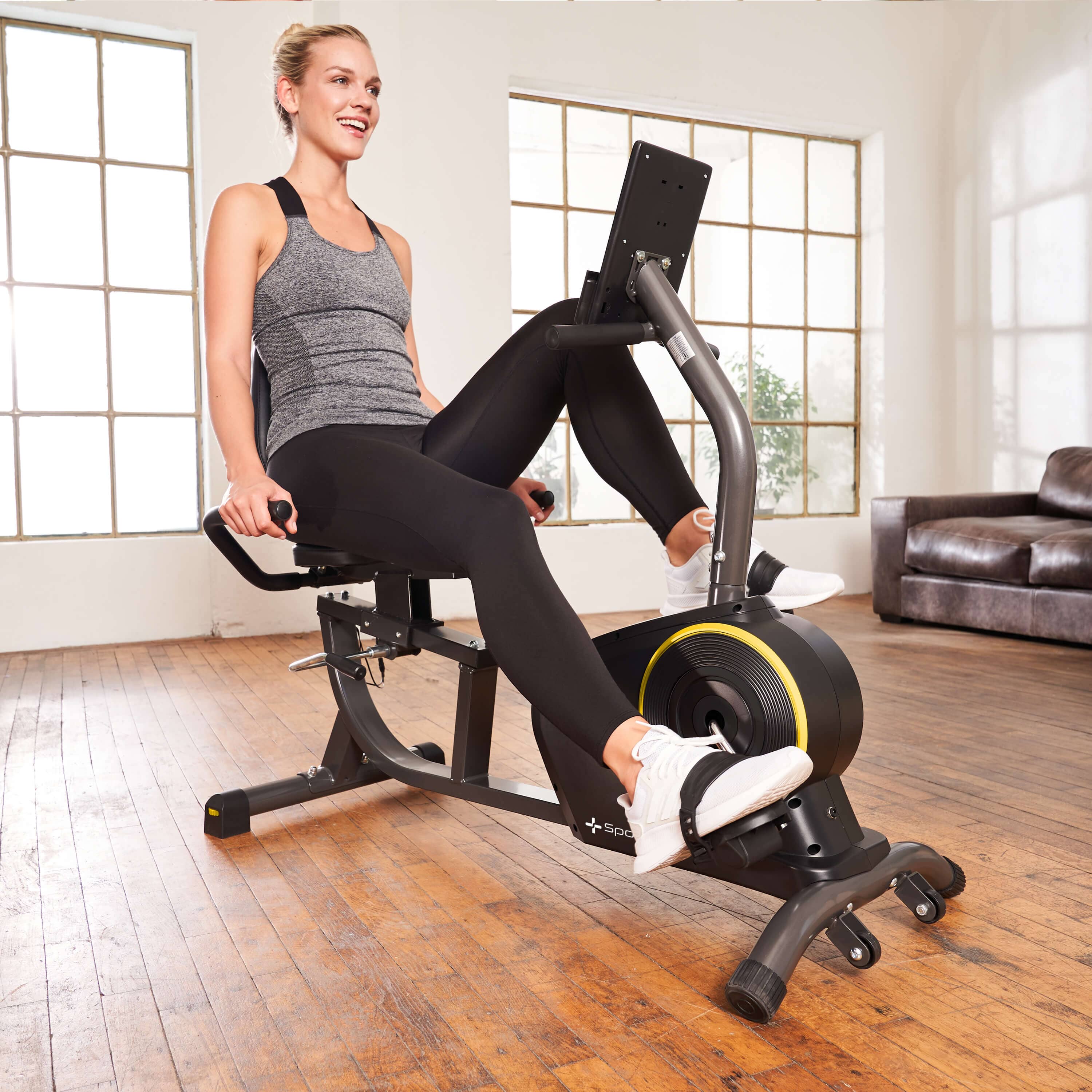 Liegeheimtrainer mit App-Steuerung & 8 kg Schwungmasse SP-RB-9500-iE SportPlus 