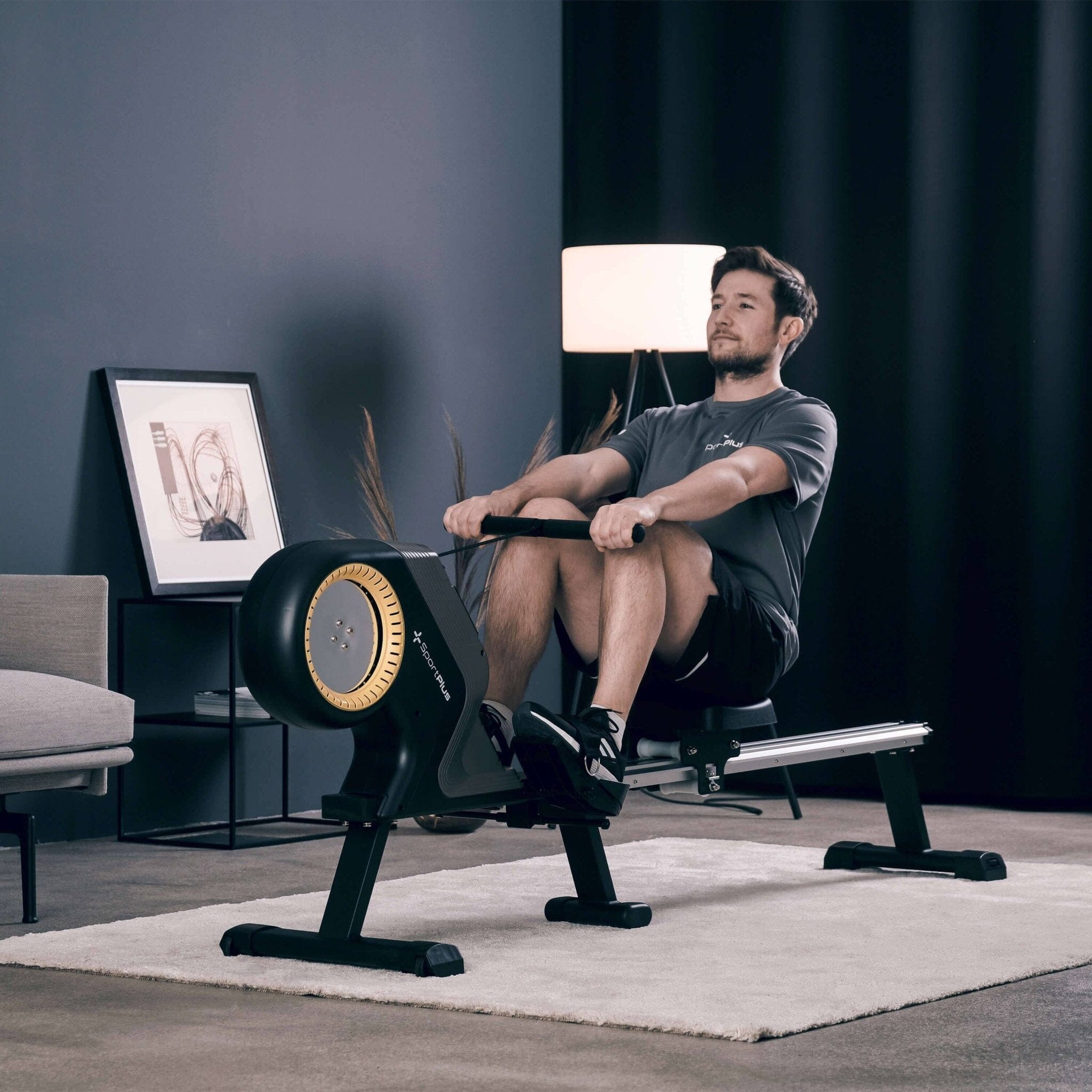 DESIGN Rudergerät für zuhause mit 8 Stufen SP-MR-1300 SportPlus 