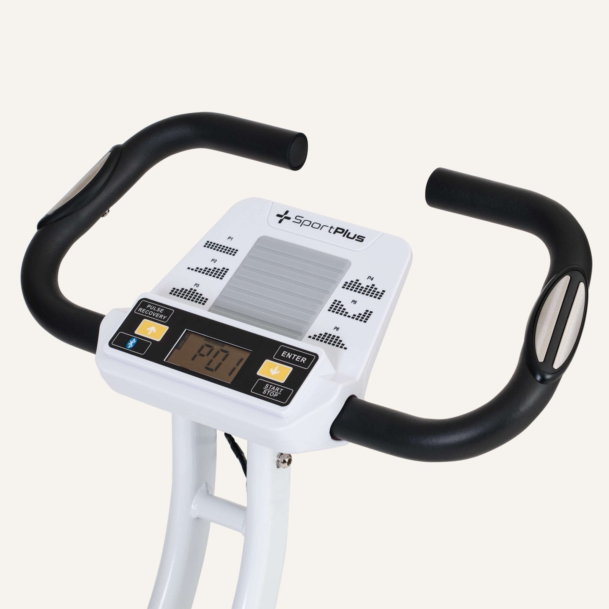 Klappbarer Heimtrainer (X-Bike) Computer gesteuert mit Rückenlehne &amp; App-Steuerung SP-HT-1004-iE SportPlus 
