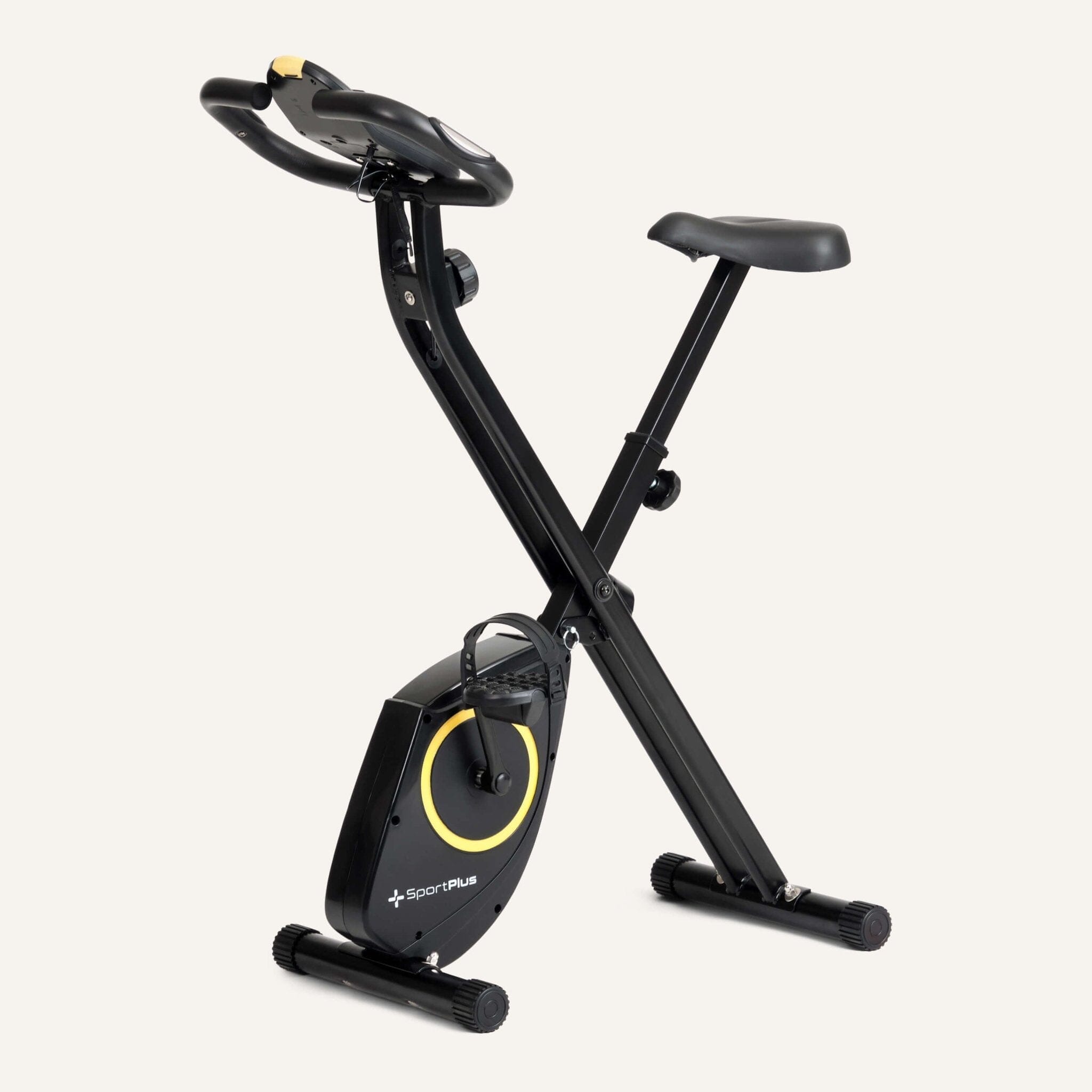 Klappbarer Heimtrainer (X-Bike) mit App-Kompatibilität SP-HT-1200-iE SportPlus Black/Sun 