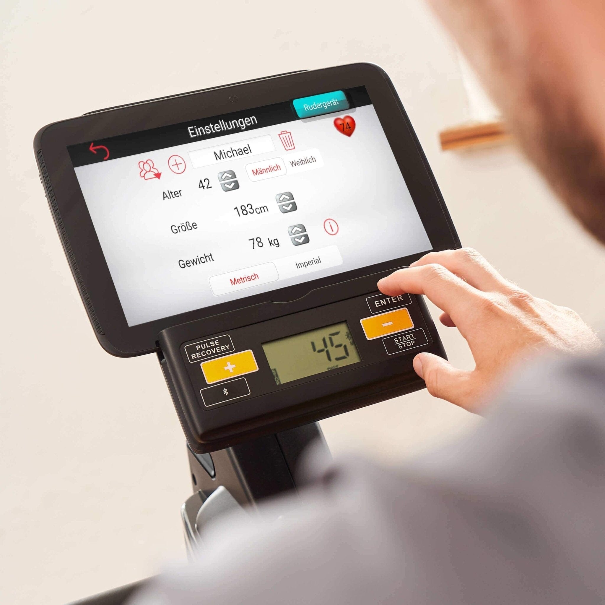 Moderner Ruderergometer mit App-Kompatibilität SP-MR-030-iE SportPlus 