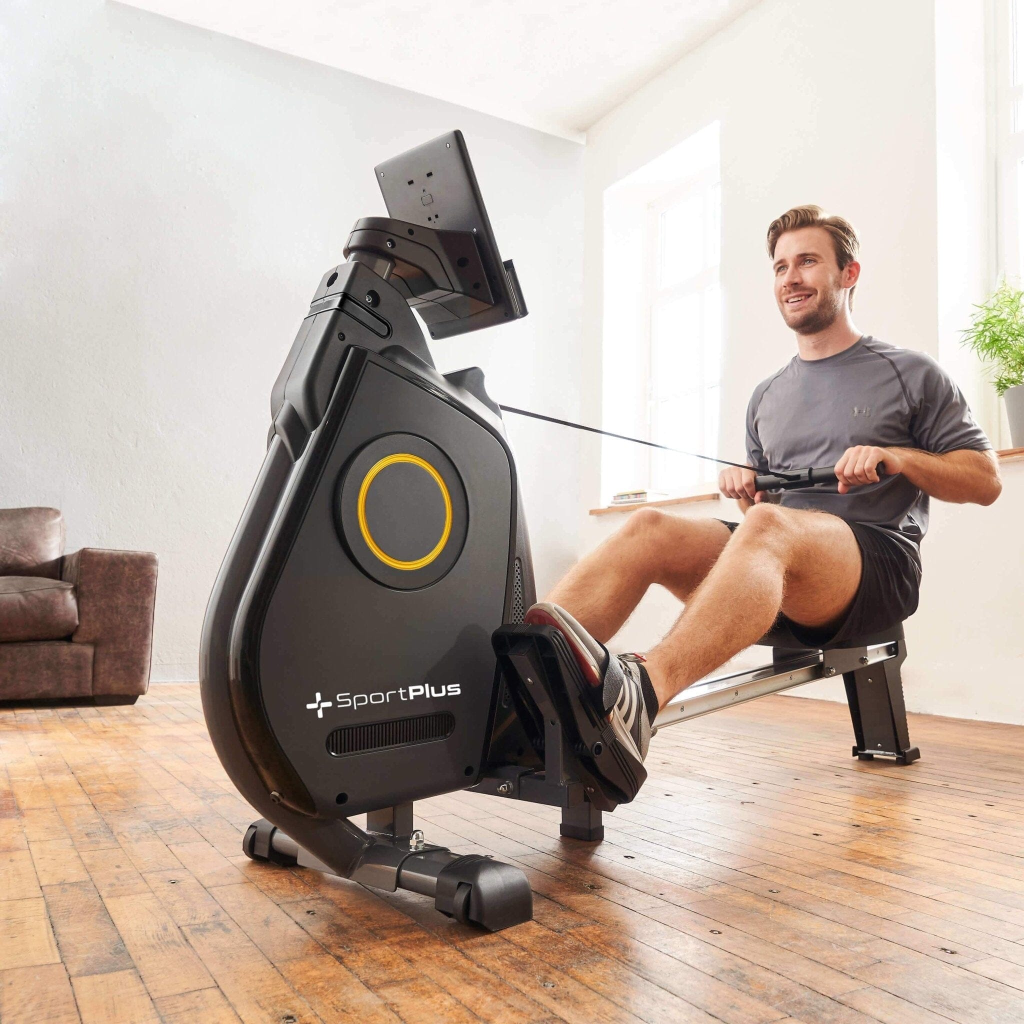 Moderner Ruderergometer mit App-Kompatibilität SP-MR-030-iE SportPlus 